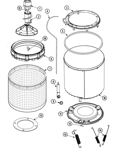 Tub, inner & outer (series 12)