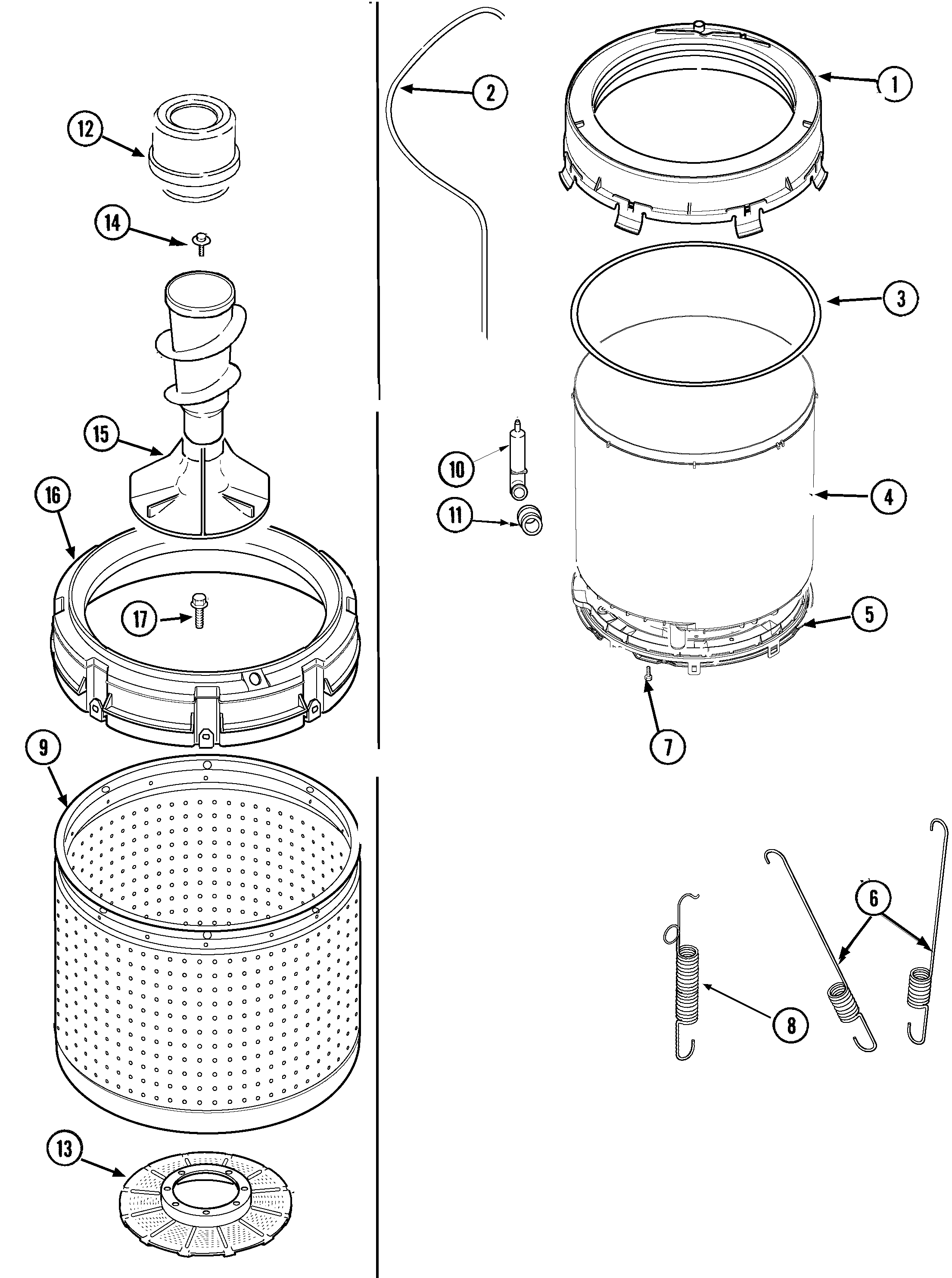 Tubs (inner & outer)