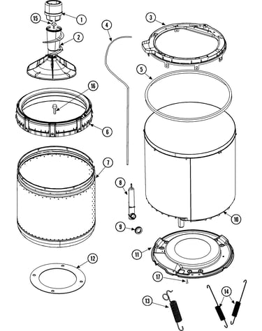 Tub, inner & outer (series 12)