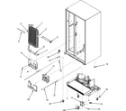 Maytag GS2625GEKB evaporator/rollers/water tank diagram