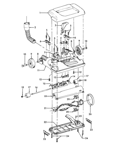 Agitator, mainbody, hood