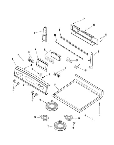 Control panel/top assembly