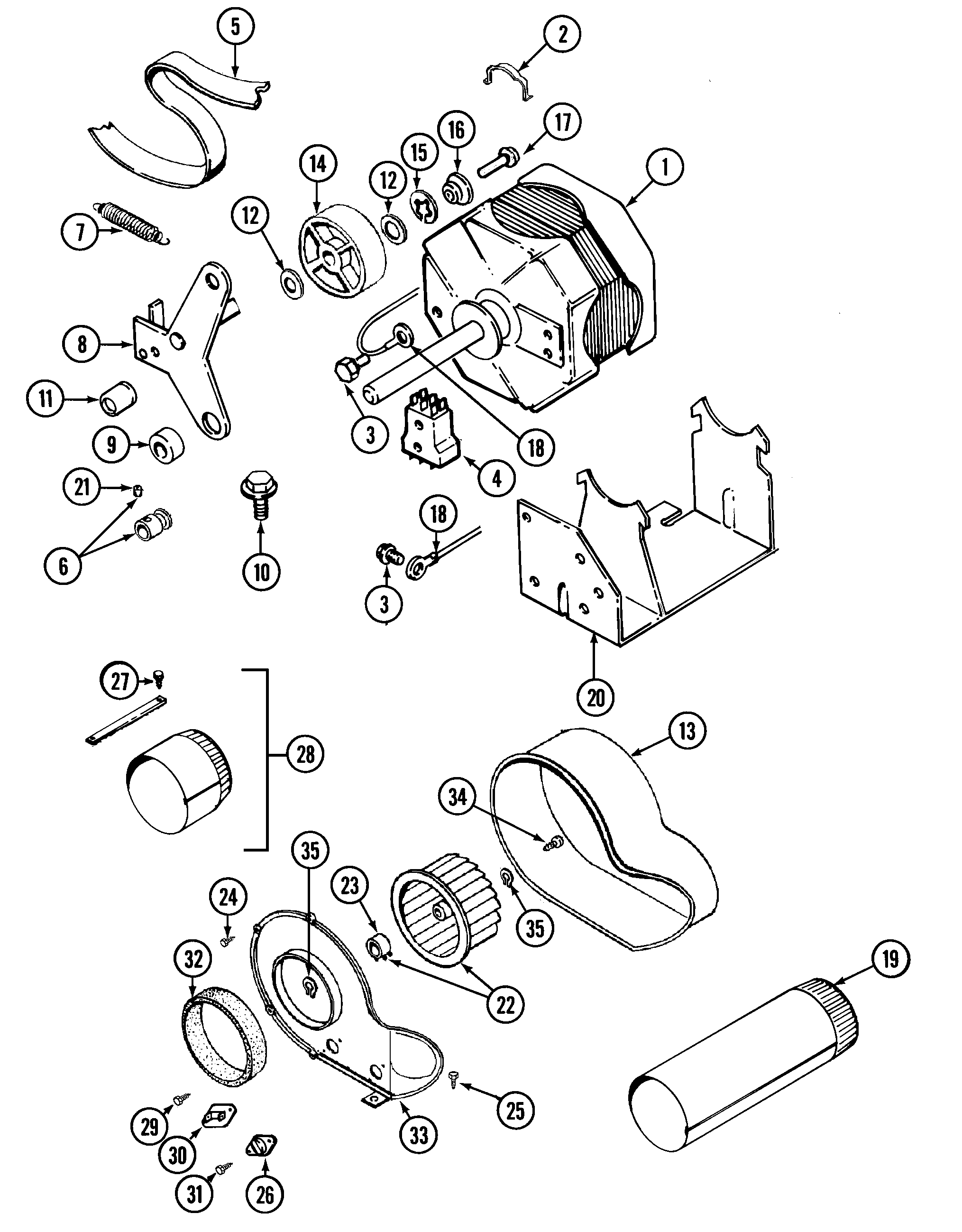 MOTOR-DRYER & BLOWER