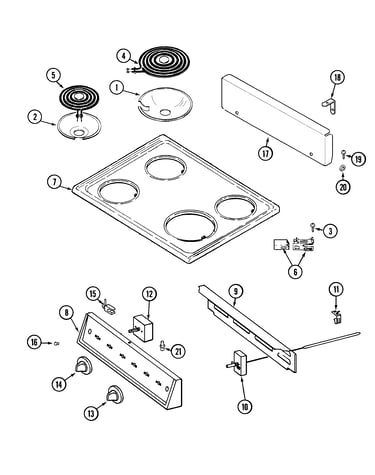 Top assembly/control panel (aah)