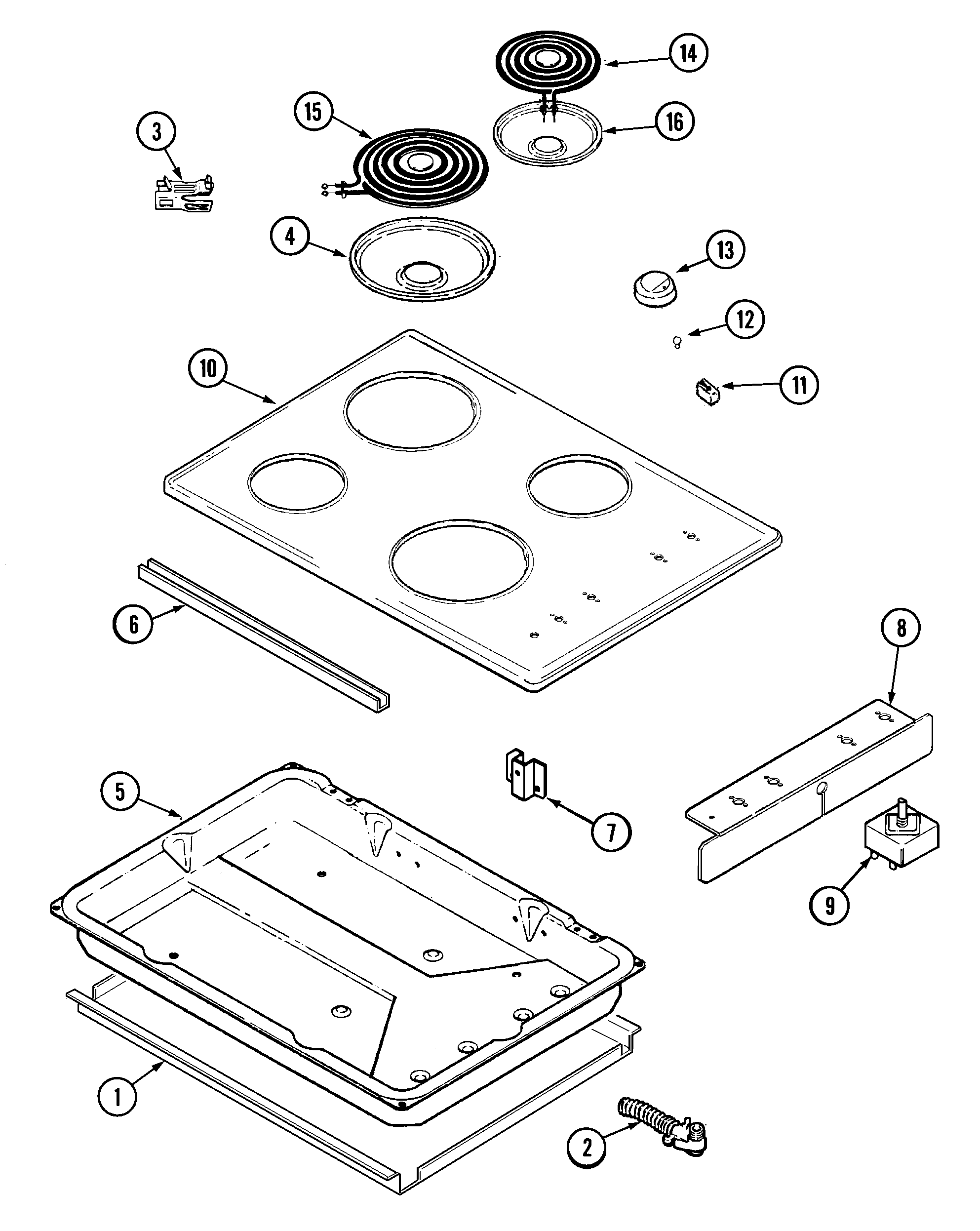 CONTROL PANEL/TOP ASSEMBLY/BODY