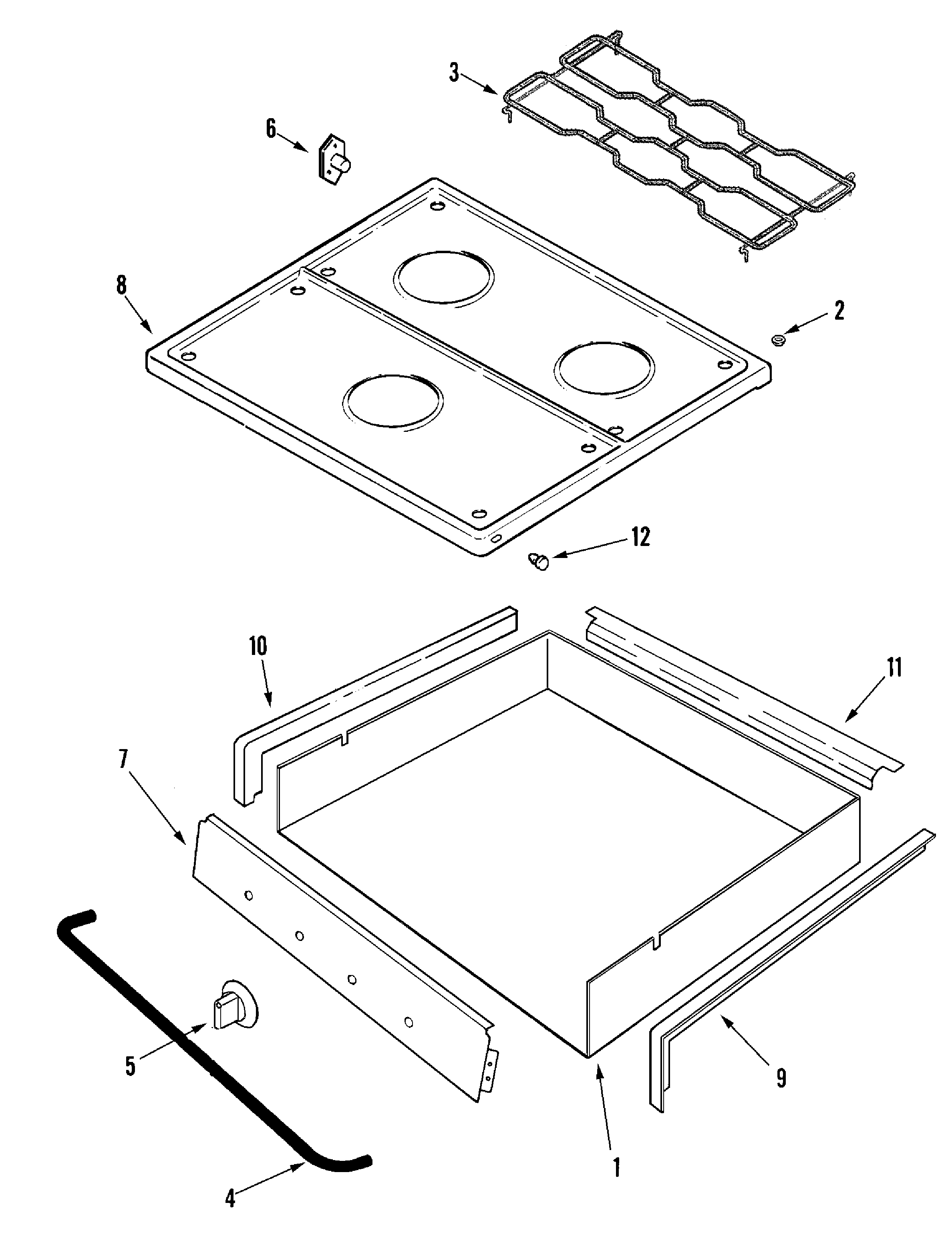 Top & burner box
