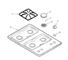 Magic Chef CGC2430ADW top assembly diagram