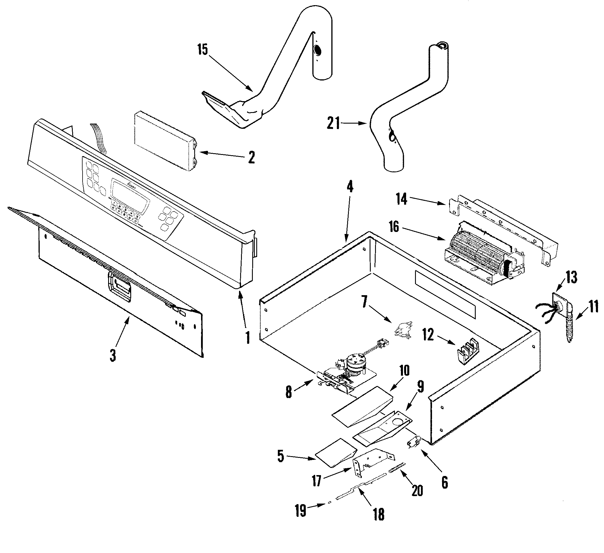 Control panel and internal controls