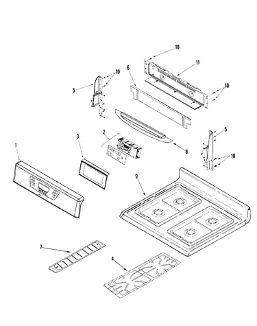 Control panel/top assembly