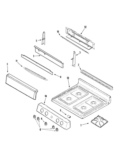 Control panel/top assembly