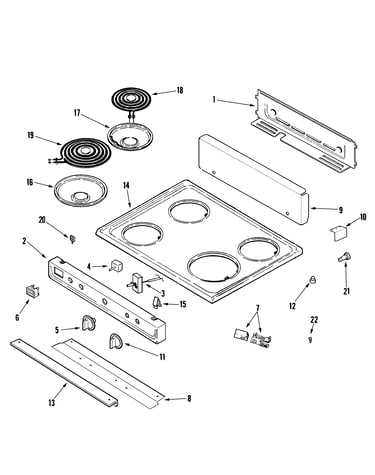 Control panel/top assembly