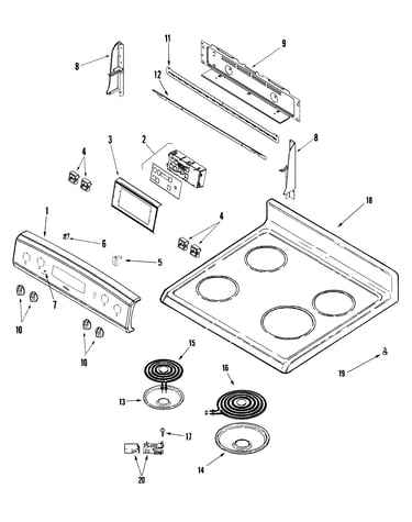 Control panel/top assembly