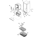 Kenmore 59666944401 interior cabinet & freezer shelving diagram