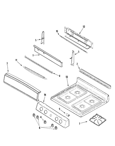 Control panel/top assembly