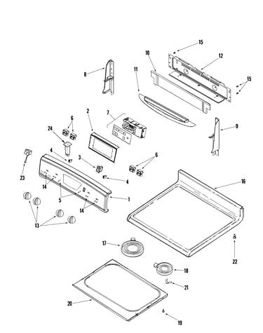 Control panel/top assembly