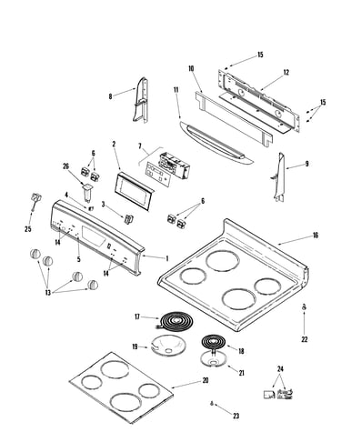 Control panel/top assembly
