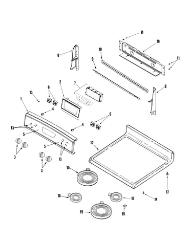 Control panel/top assembly