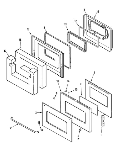 Door-upper (cwe5800acs)