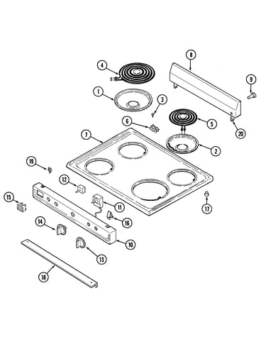 Control panel/top assembly