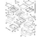 Maytag MSD2757AEA shelves & accessories diagram