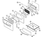 Maytag MER6750ACC door/drawer (acc) diagram