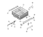 Maytag MDB7130AWS upper rack & track assembly diagram