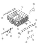 Upper rack & track assembly