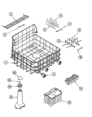 Lower rack assembly