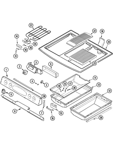 Control panel/top assembly