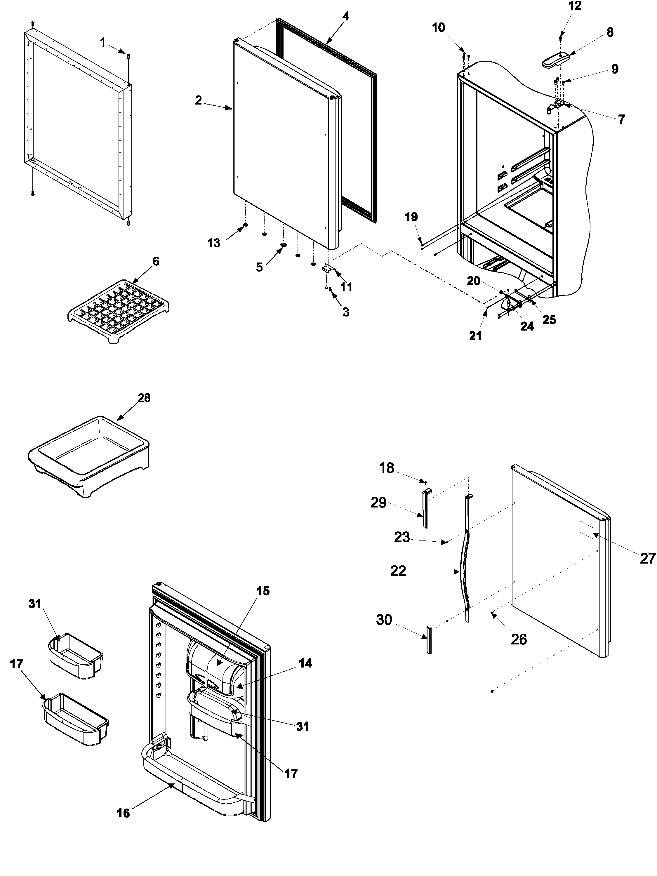 Refrigerator door
