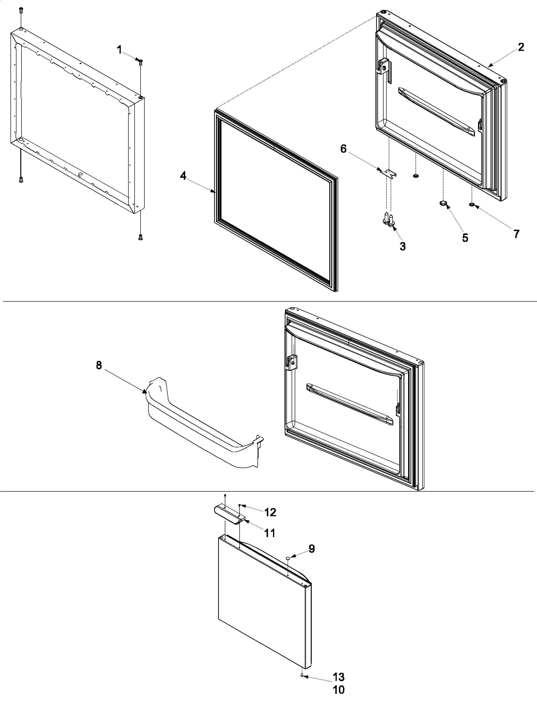 Freezer door