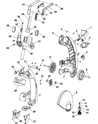 Upper handle assembly