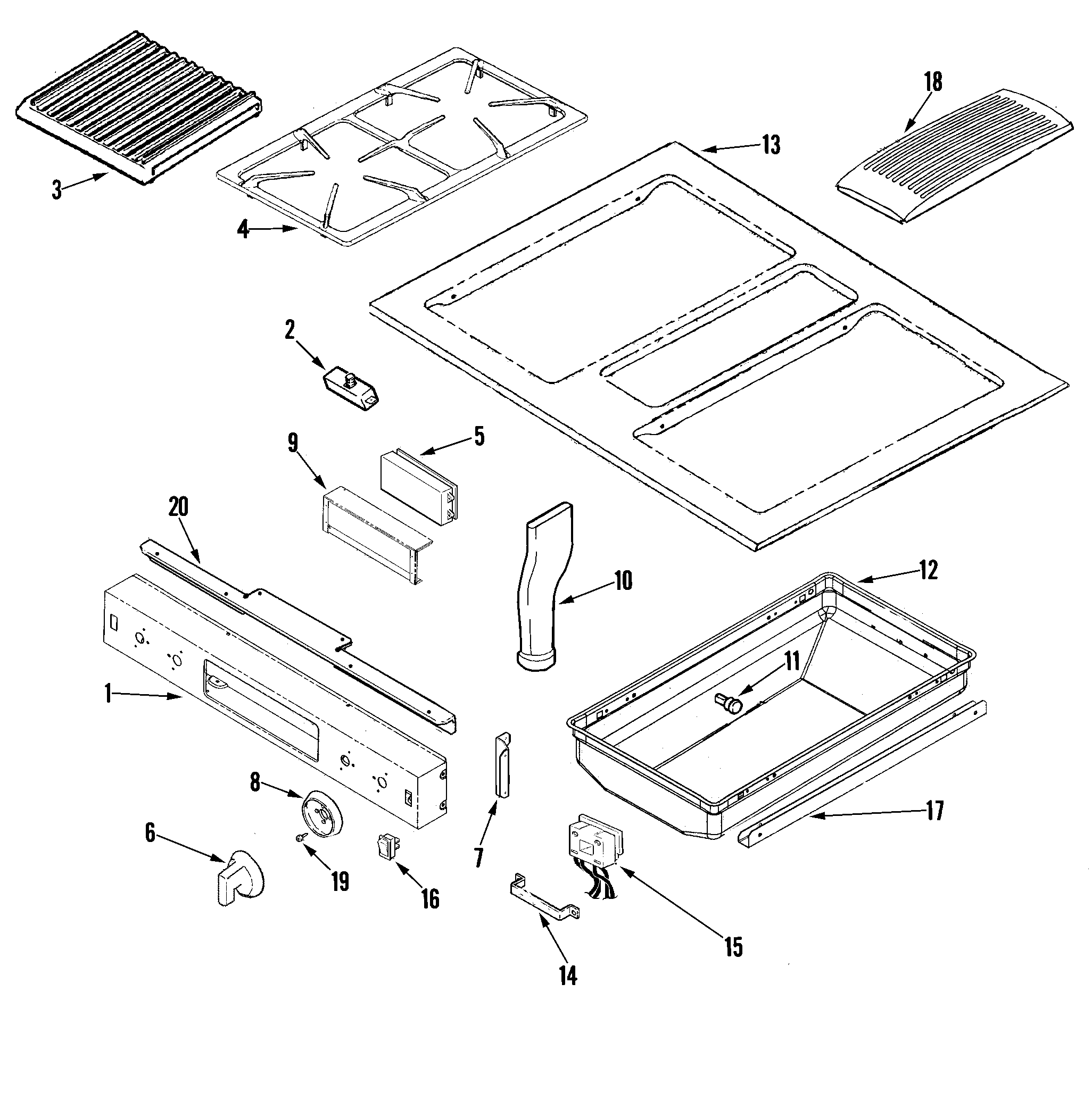 Control panel/top assembly