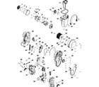 Hoover U9145-950 motor and main pivot asy diagram