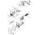 Kenmore 59677539600 ice maker, auger motor & fan motors diagram