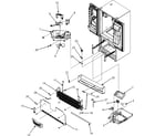 Kenmore 59677533600 freezer lights, evap & evap fan assembly diagram