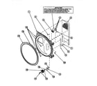 Amana LE8317W2-PLE8317W2 rear blkhd/seal/cylinder roller/term blk diagram