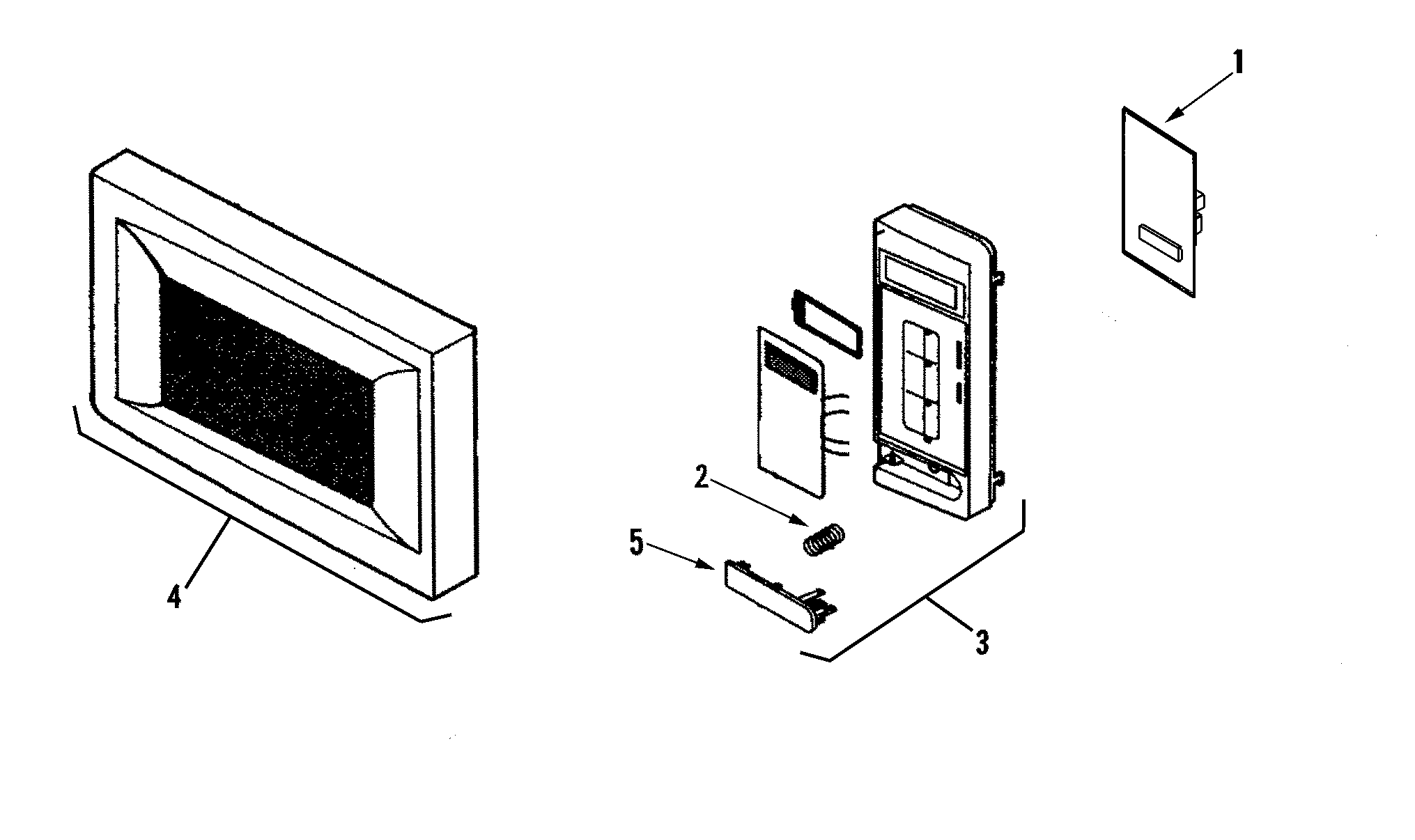 Control panel/door assembly