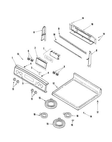 Control panel/top assembly