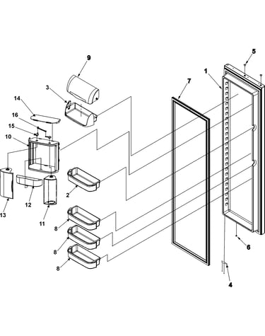 Refrigerator door