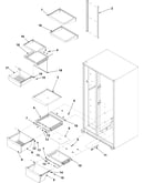 Refrig shelves & crispers