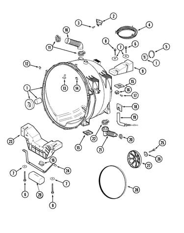 Outer tub  (mah3000awq)
