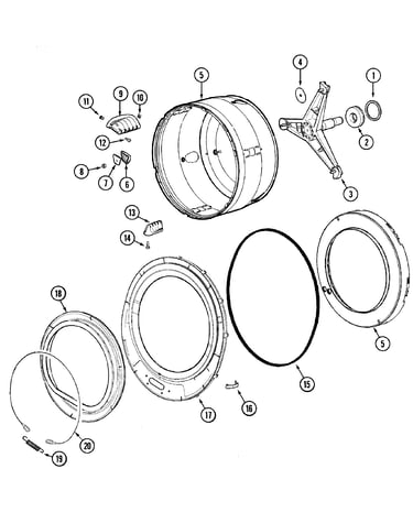Spinner assy/outer tub cover(mah3000awq)