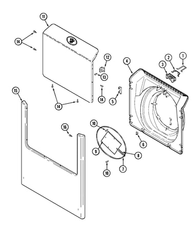 Door & front panel (mah3000awq)