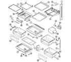 Jenn-Air JCD2389GEB shelves & accessories diagram
