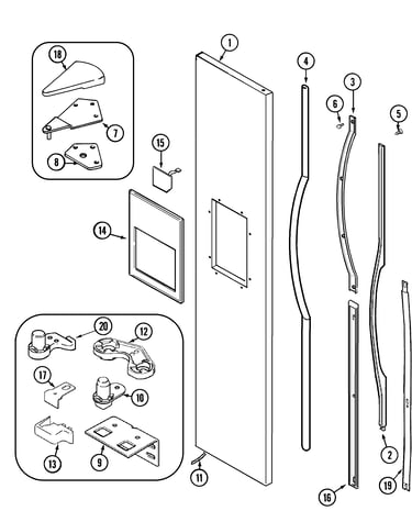 Freezer outer door (jcd2389geb/q/w)