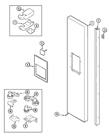 Freezer outer door (jcd2389ges)