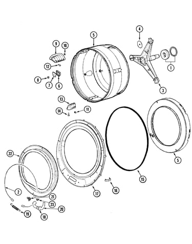Spinner assembly & outer tub cover