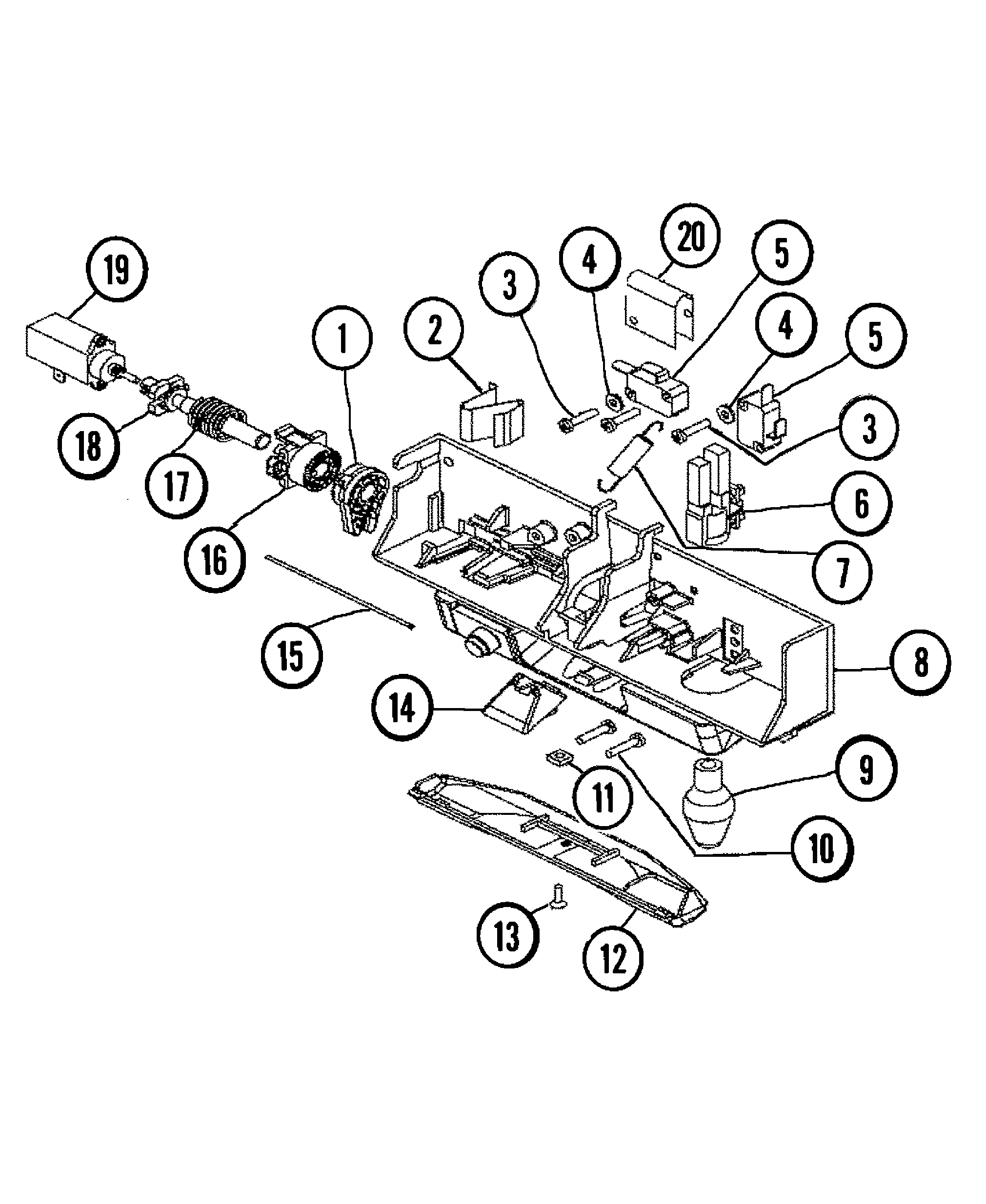 LATCH ASSEMBLY PARTS LIST