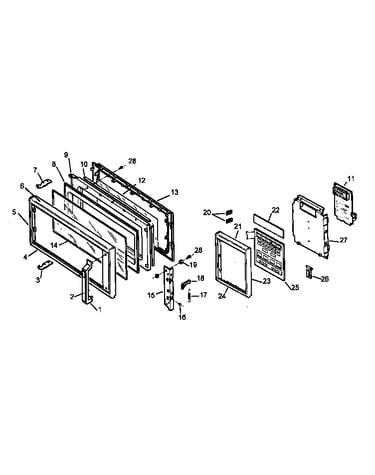 Door/control panel assy